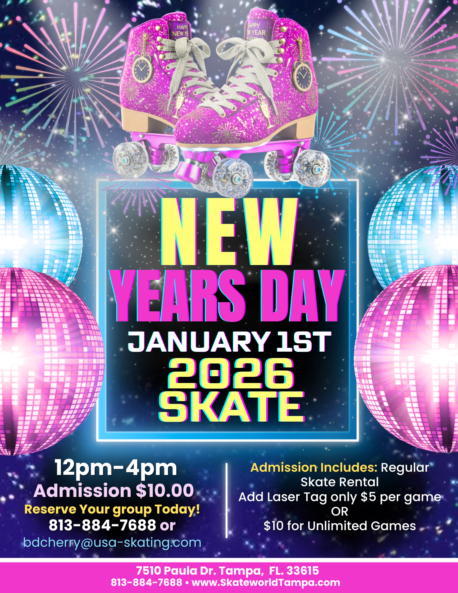 New Years Day Skate at Skateworld Tampa