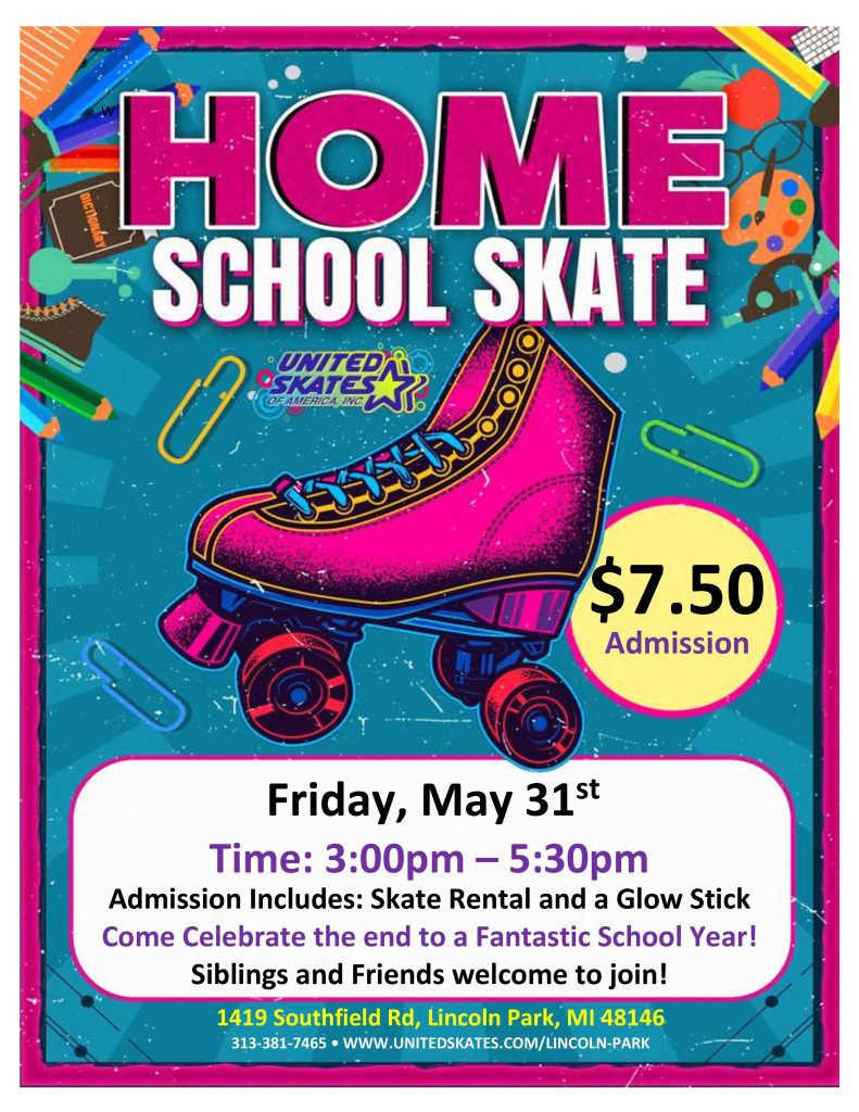 Homeschool end of year skate party united skates of america