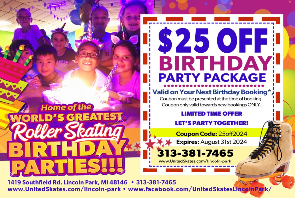 $25 Off Kids Birthday Party Packages at United Skates