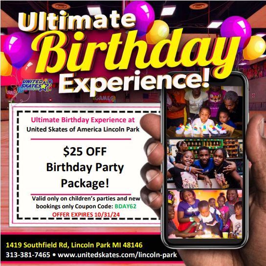 United Skates Lincoln Park $25 Off Birthday Party