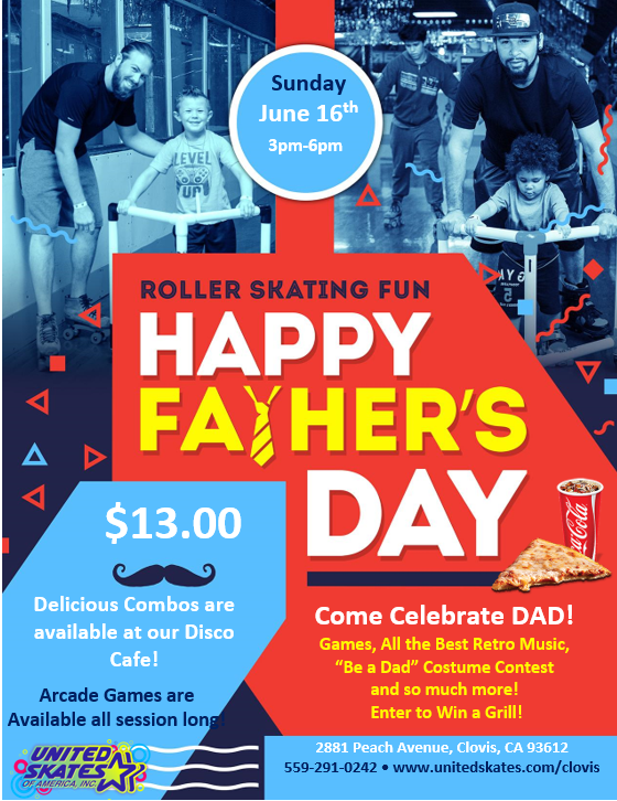 United Skates Clovis Fathers Day Skate