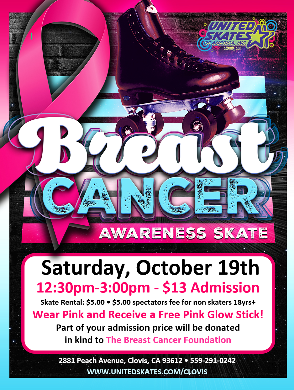 United Skates Clovis Breast Cancer Skate