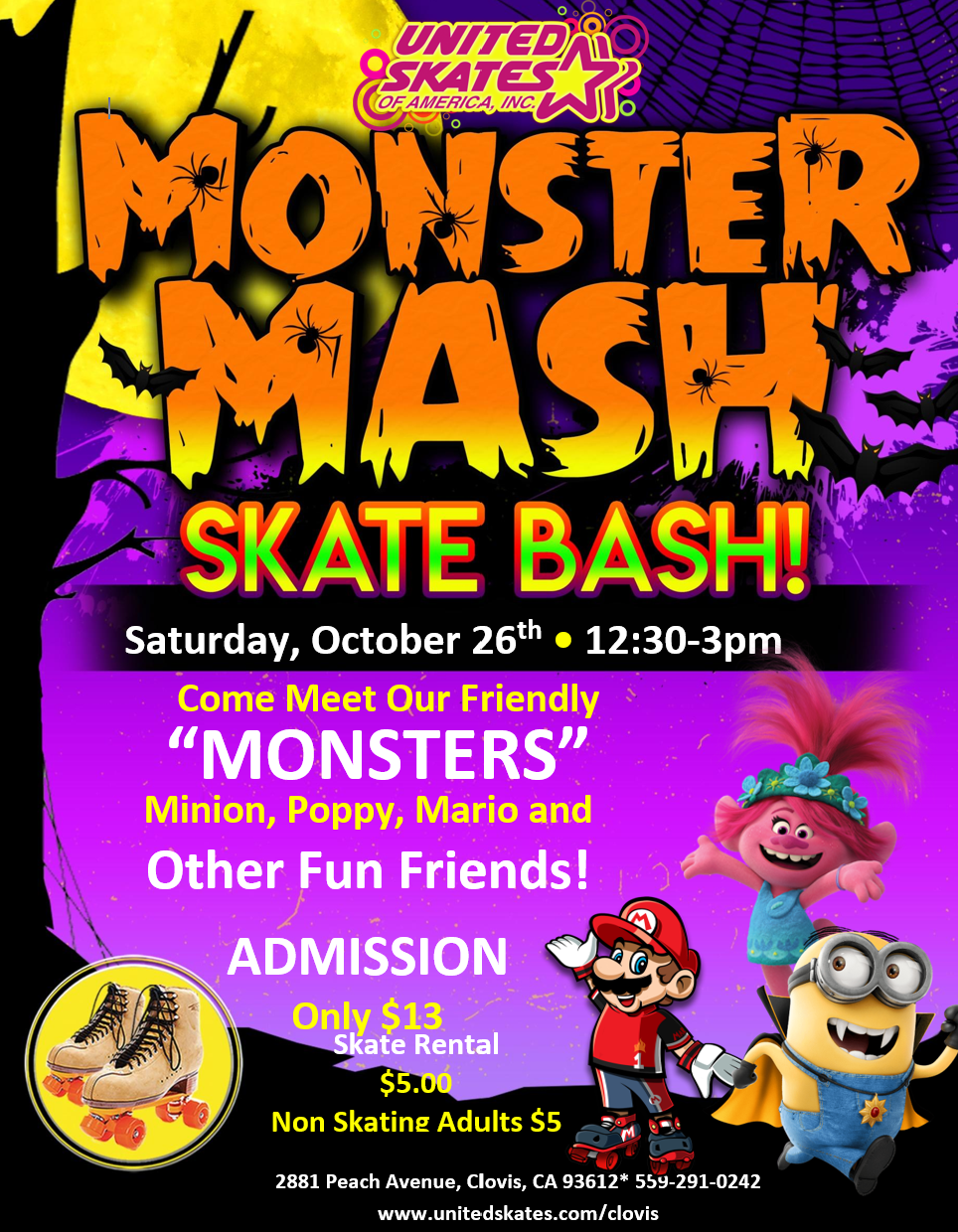 United Skates Clovis Monster Mash Skate Bash