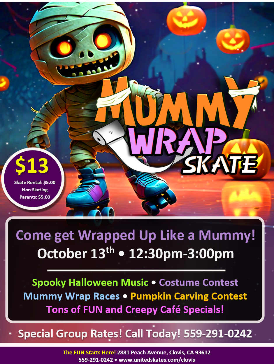 united skates clovis mummy wrap