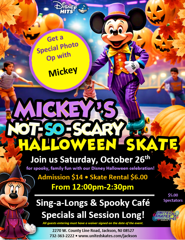 United Skates Jackson Mickey's Not So Scary Halloween Skate