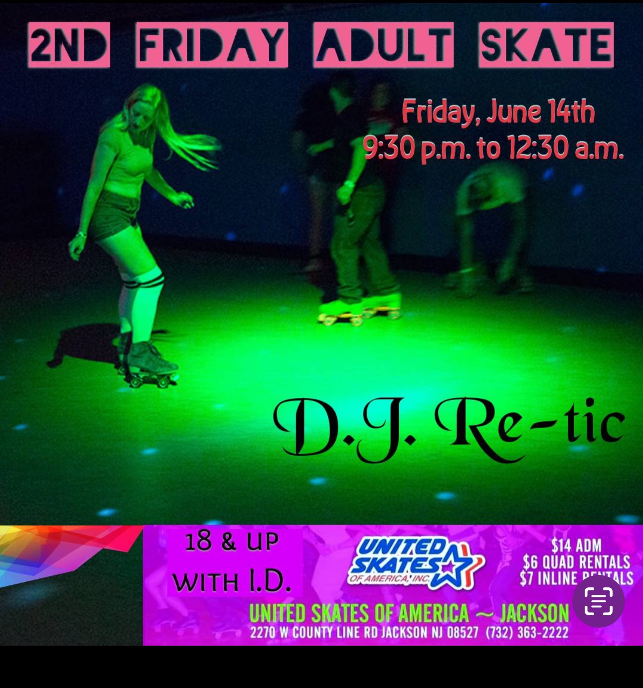 United Skates Jackson 2nd Friday Adult Skate