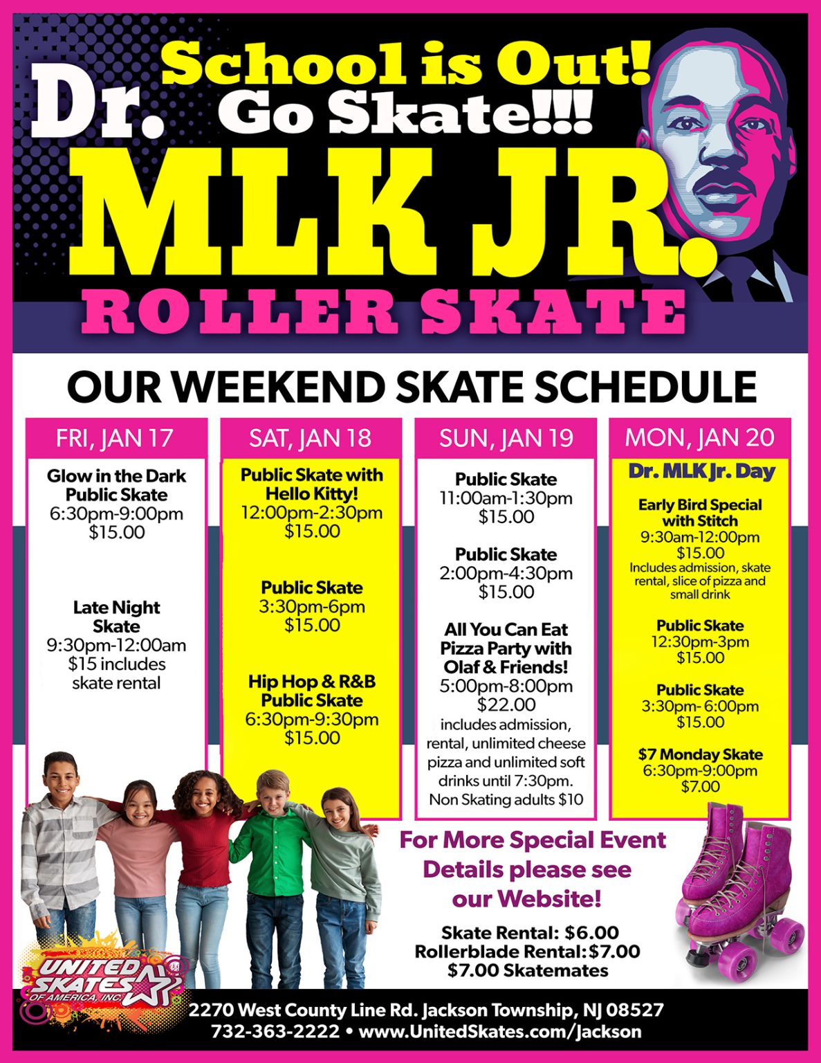 🛼🎉 Dr. MLK Jr. Weekend Roller Skate Celebration! 🎉🛼 United Skates of