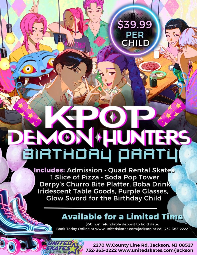 Kpop Demon Hunter Party Package at United Skates