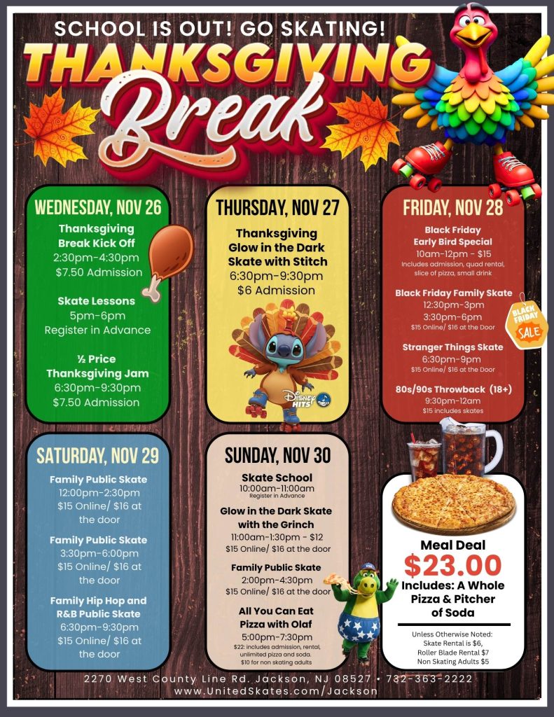 Thanksgiving Break 2025 United Skates Jackson