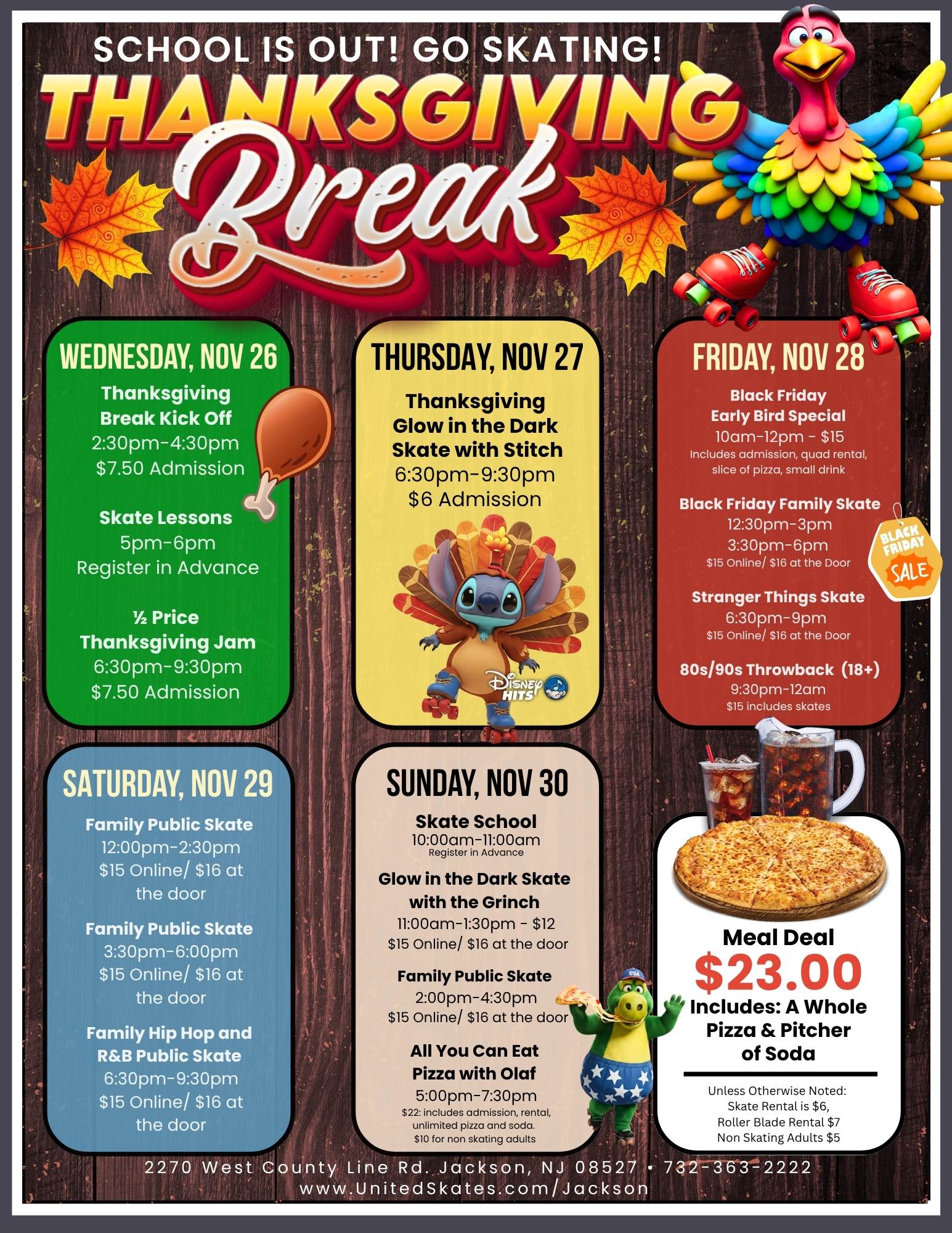Thanksgiving Break 2025 United Skates Jackson
