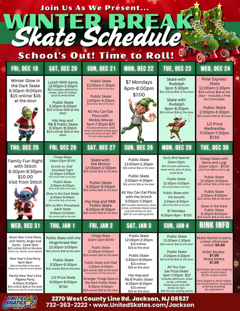 Winter Break 2025 United Skates Jackson