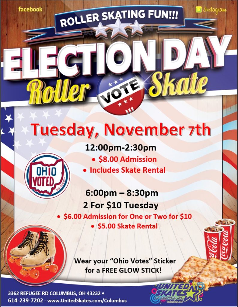 Schools Out Election Day at United Skates