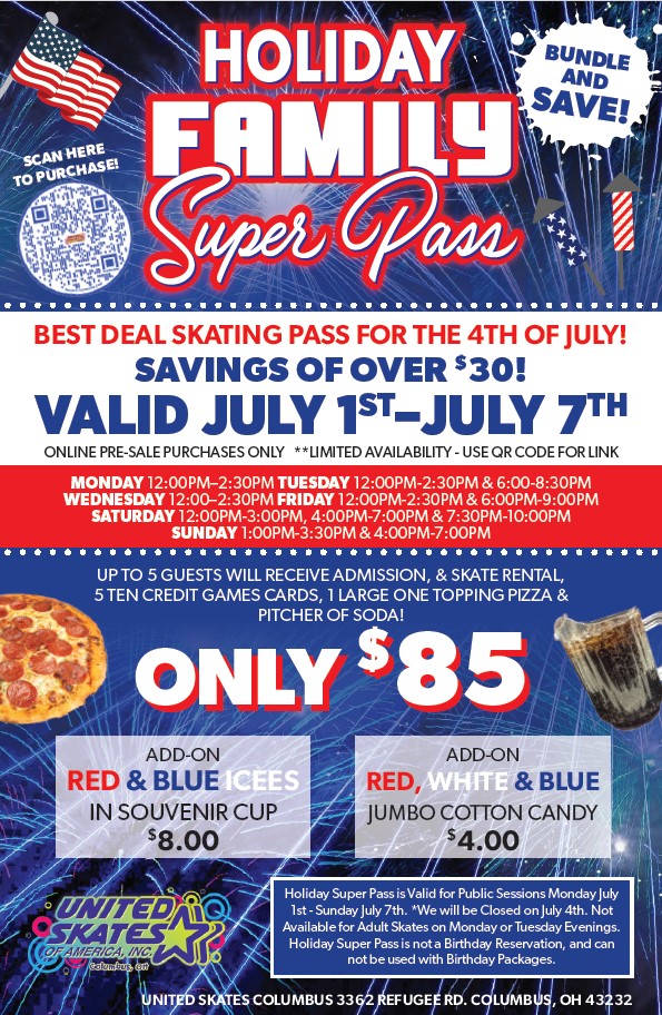 4th of July Special Family Package at United Skates