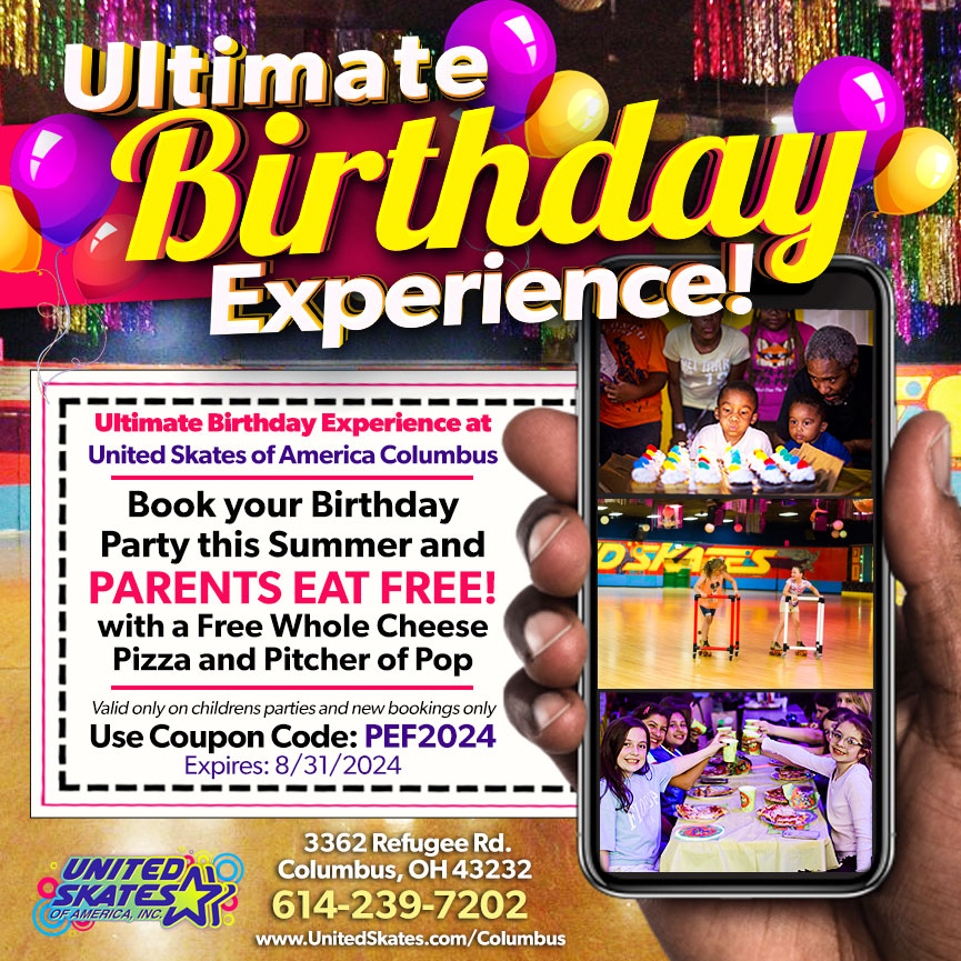 Parents Eat FREE when Booking a Child's Birthday Party Package at United Skates