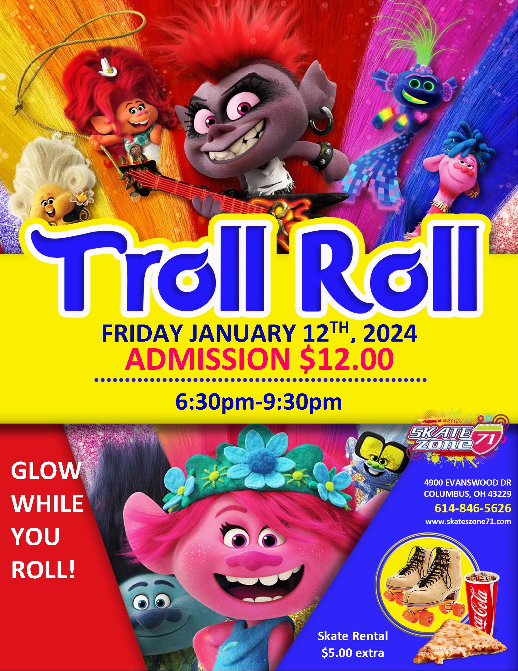 Troll Roll Glow in the Dark Skate | Skate Zone 71