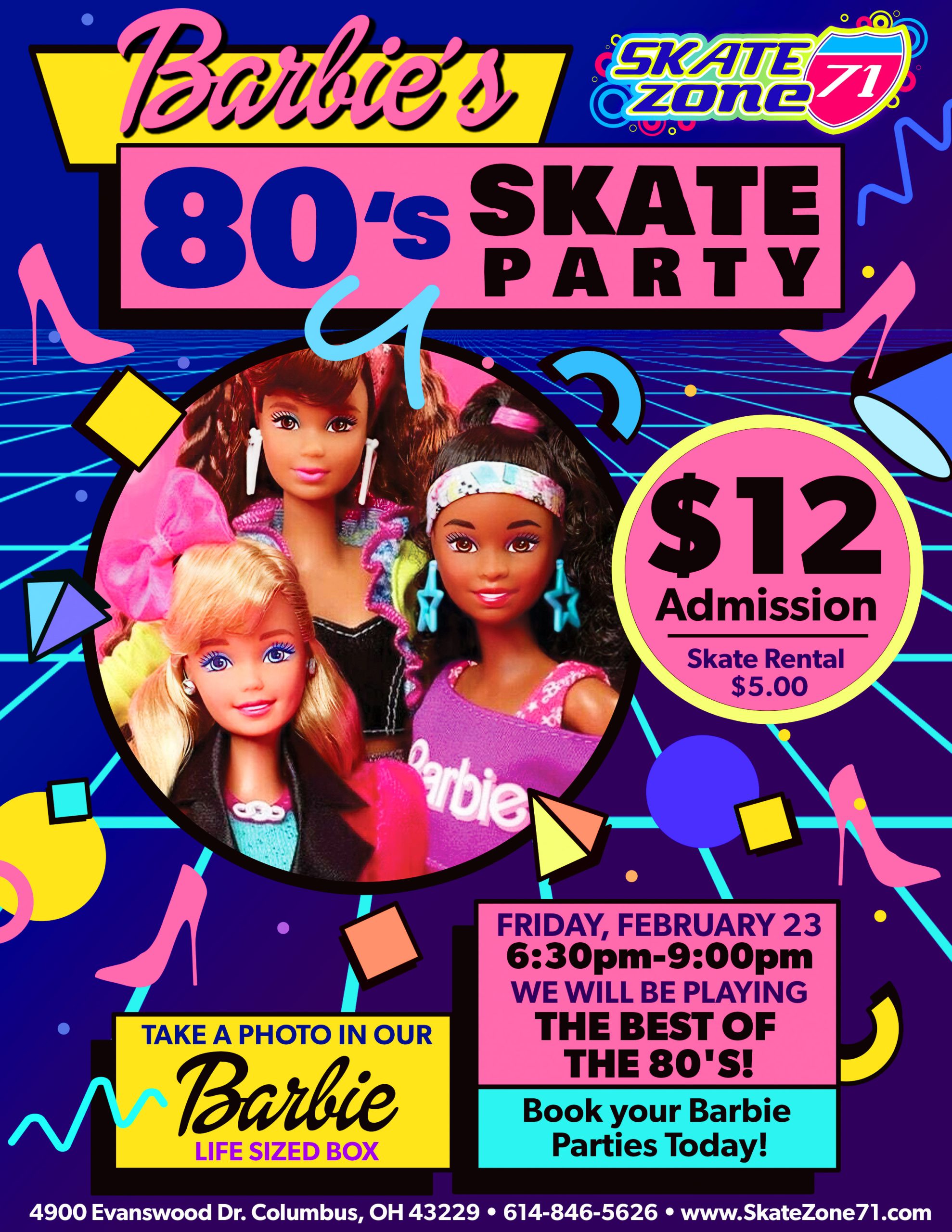 Barbie 80s Skate Party Skate Zone 71