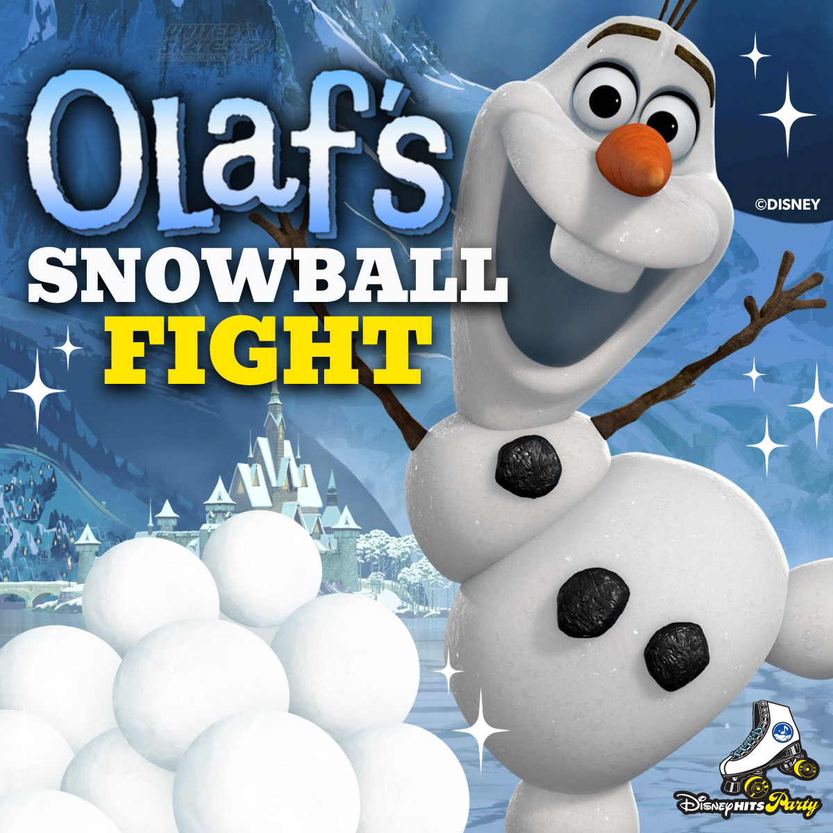 Skateland Indy Snowball Fight with Olaf