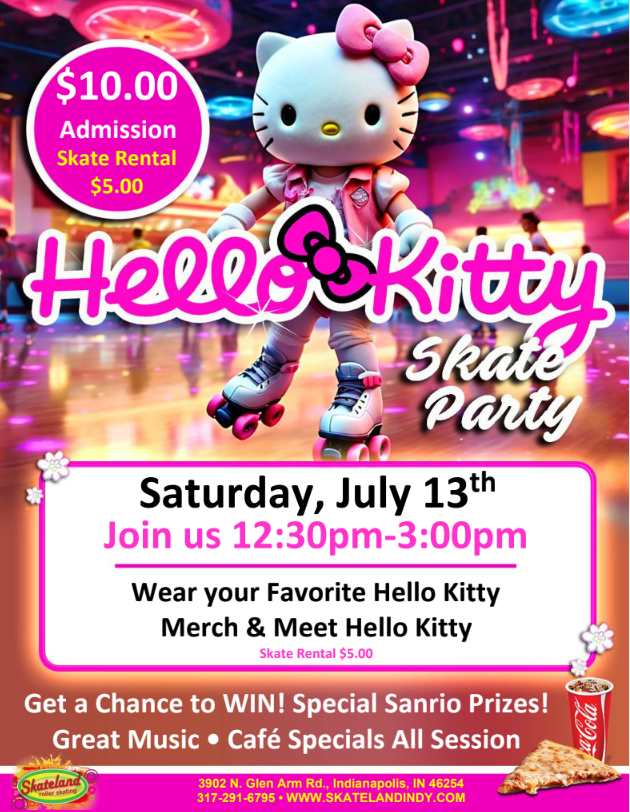 Skateland Indy Hello Kitty