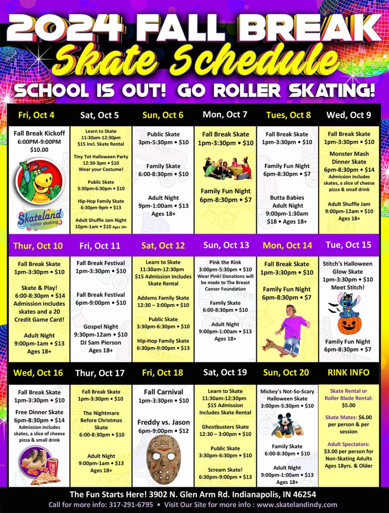 Skateland 2024 Fall Break